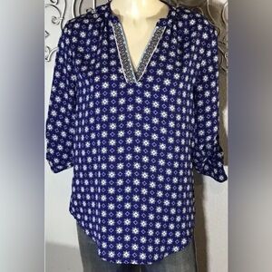Society Girl Small Blue Blouse